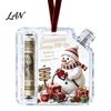 Christmas Money Holder Cash Gift Ornament, Acrylic for Cash, Holiday Funny Xmas Tree Hanging Decoration, Gifts Party Favors Reusable Ornament