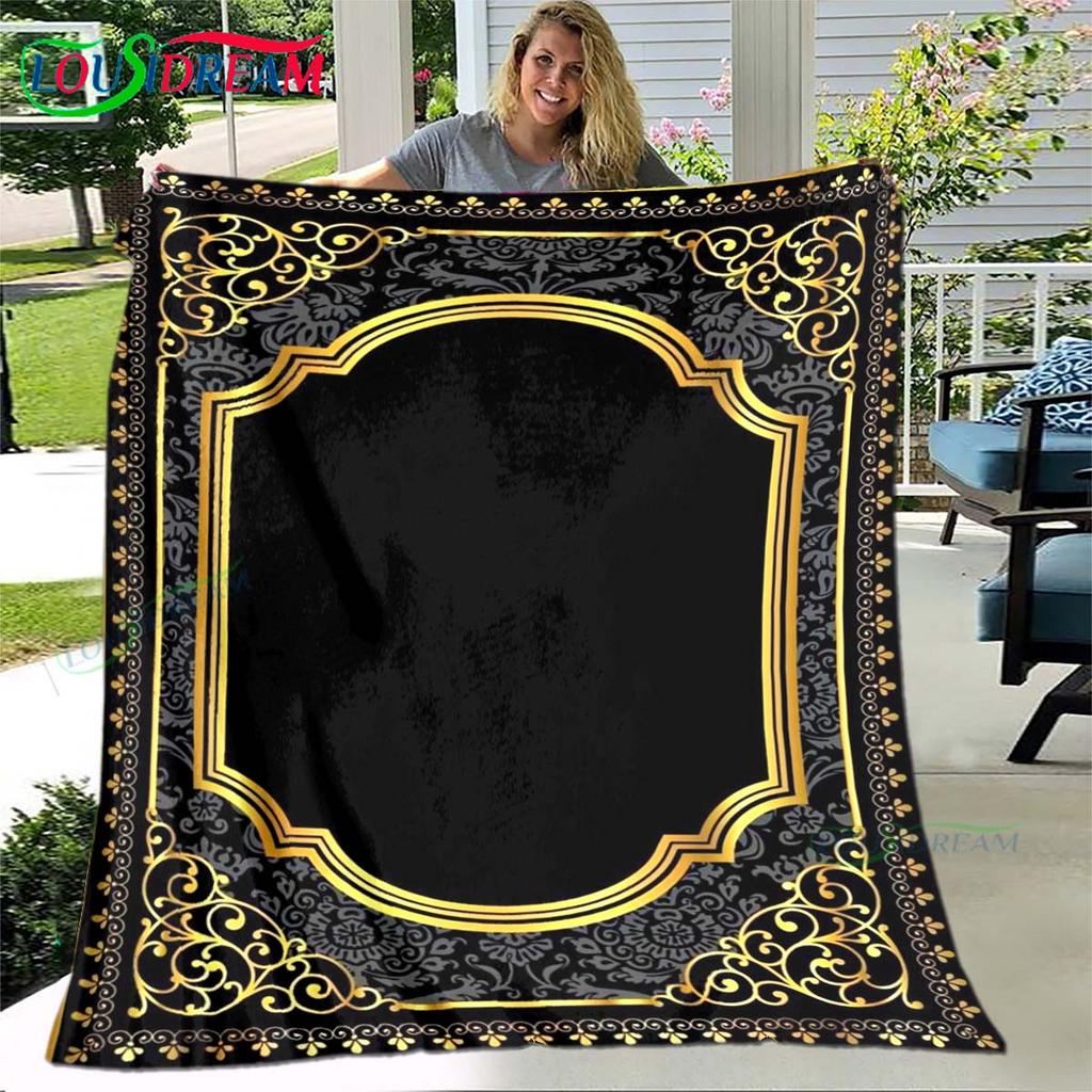 Muslim Prayer Print Soft Blanket  Living Room Bedroom Sofa Bed Blanket  Gift Travel Office Lunch Break Blanket