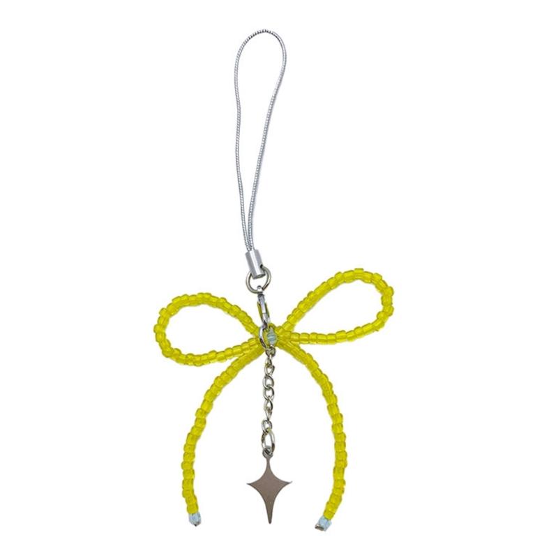 Unique Bowknot Pendant Phonechain Trendy Keychain Accessory  Simple Portable Phone Decoration for Bags and Cameras