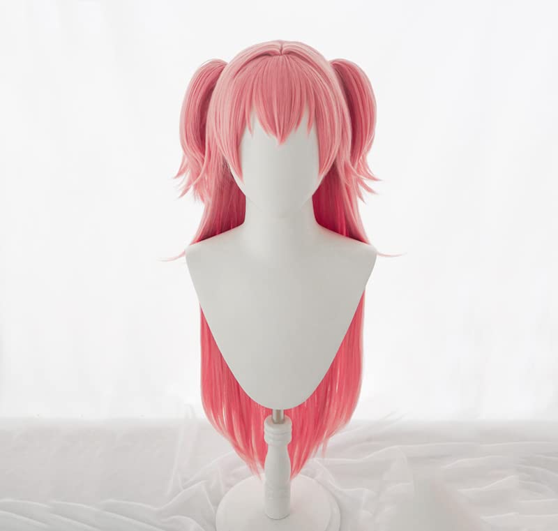 Cosplay Wig with Net, Airi Momoi (Momoi Airi), Pink, Heat-Resistant, Perfect for Cosplay, Photoshoots, and Festivals