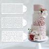 12 Pcs Cake Stencils Cake Templates Set Floral Leaf Linear Stripe Lace Irregular Geometry Wedding Icing Stencils Cake Molds Cookie Dessert
