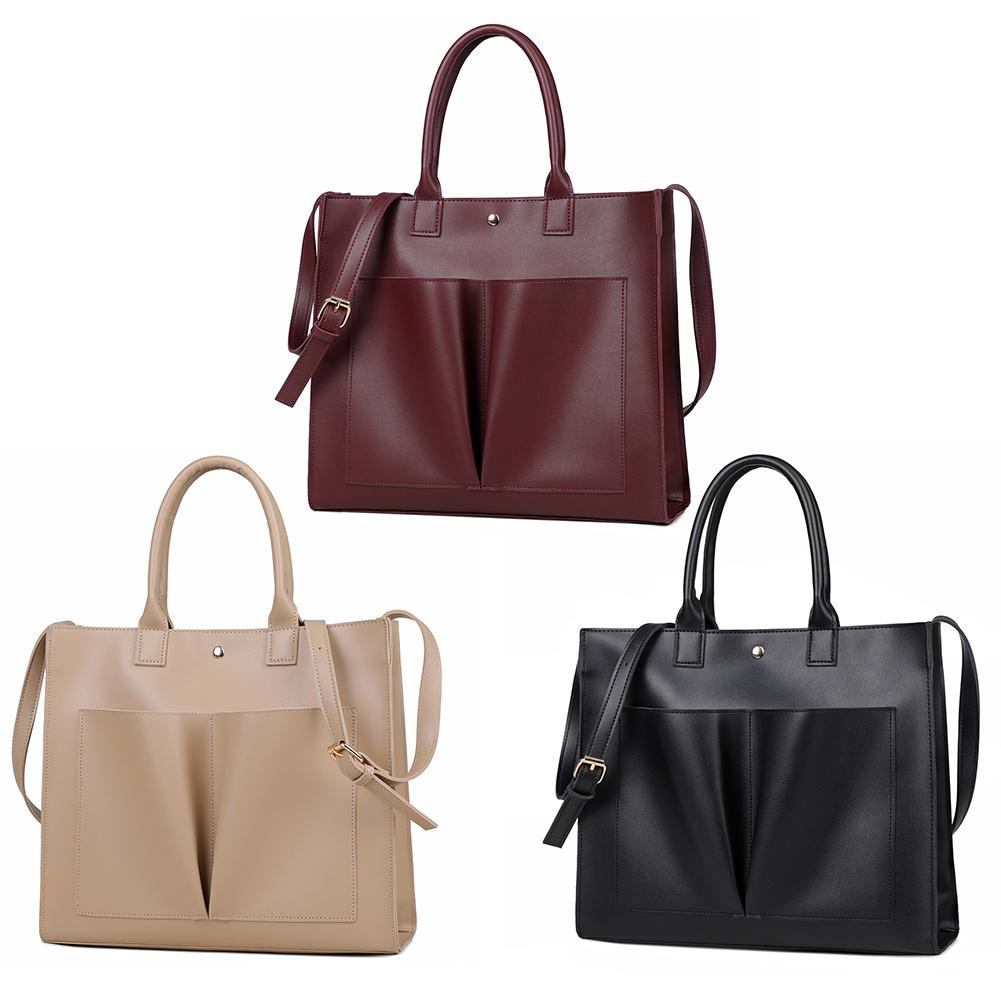 

Женская модная сумка через плечо с несколькими карманами из искусственной кожи, сумка через плечо, сумка с верхней ручкой для работы, покупок, путешествий