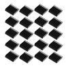 20pcs Heat Sinks Mini Black Aluminum Electronic Component Heatsinks for PC Chips IC Power Supplies