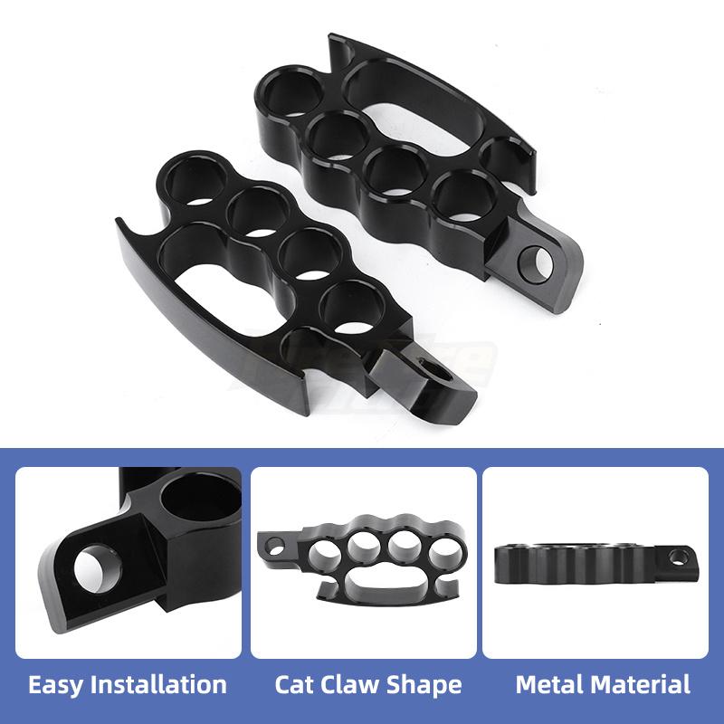 Stupačky na motorku Čierna Chrómová opierka na nohy CNC pedále Stupačky pre Harley Sportster Softail Dyna Road King Cafe Racer Chopper