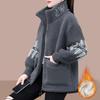 Women's Autumn and Winter Polar Fleece Velvet-Added Thickened Jacket Fashionable Double-Sided Fleece Warm Casual Sweater Coat