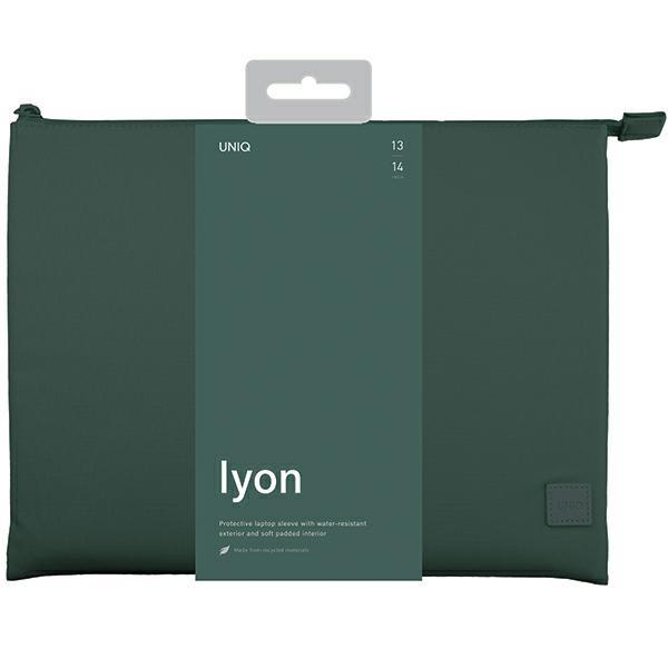 Uniq Etui Lyon Laptop Sleeve 14Zielony/Forest Green Waterproof Rpet