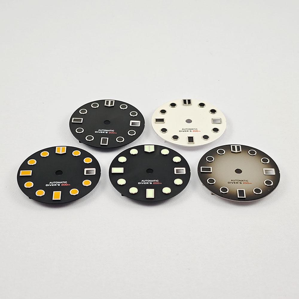 NH35 28.5mm No Logo Sterile Sanding Watch Dial For NH35A NH36 Movement High Quality Silver Nail Date dial Accessories