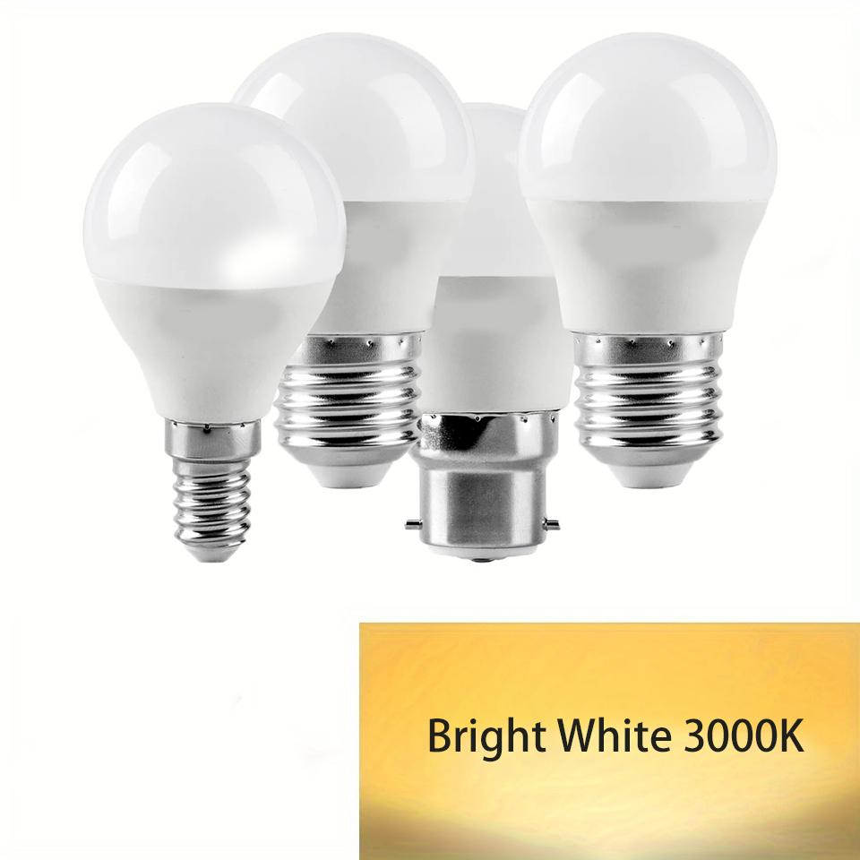 3PCS LED Globe Light Bulbs 3/6/9/12/15/20W Multiwatt Number 110V B22 E27 E14 Base Super Bright Light Lamp Bulb for Home Office