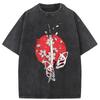 Tricouri Retro Pentru Bărbați Imprimeu 3d Sabie Samurai Japoneză Haine Spălate Bărbați Tricouri de Stradă cu Mânecă Scurtă Tricou Supradimensionat