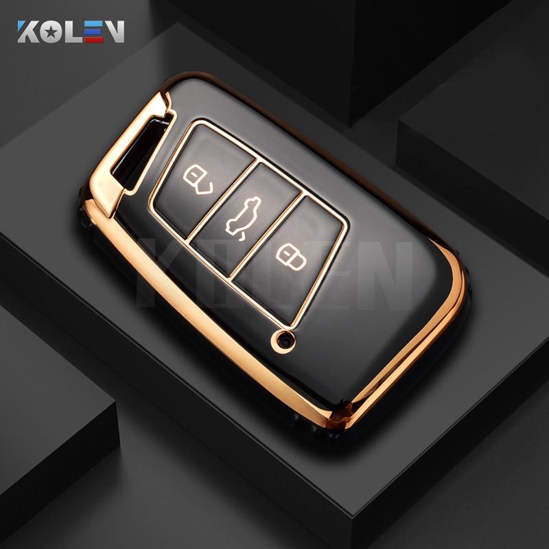 Fashion TPU Car Remote Key Case Cover Shell For VW Volkswagen Passat B8 Tiguan Magotan Golf For Skoda Kodiaq Superb A7 Keyless
