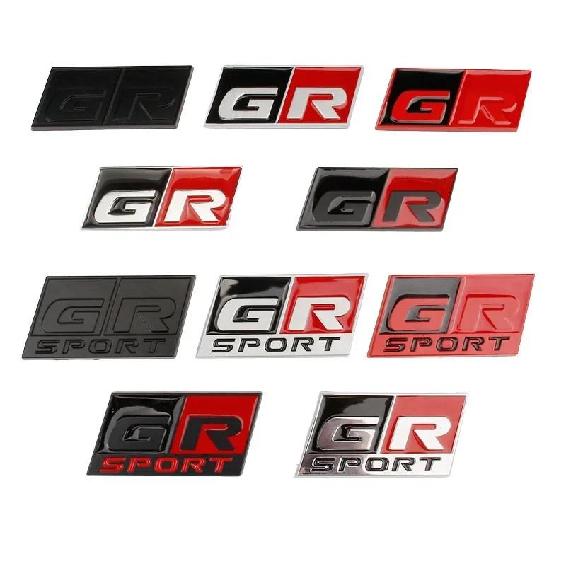 1Pc 3D Metal GR SPORT Logo Emblem Badge Car Body Trunk Deccor Sticker For CHR RAV4 Camry Alphard Avensis Prius Verso Crown
