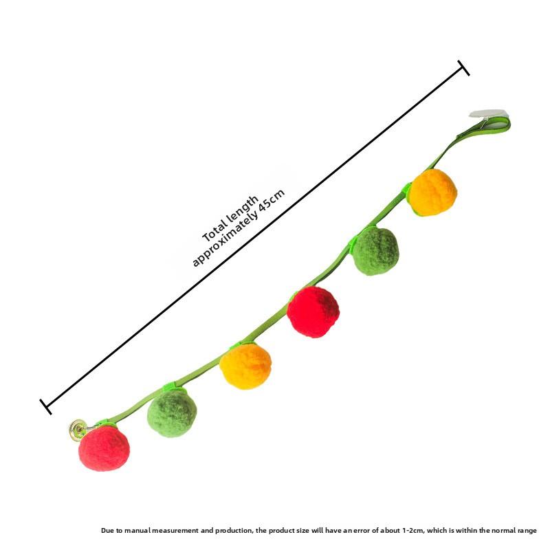 Cat Toys, Tomato Cat Teaser Sticks, Simulated Persimmon Cat Teaser Toys, Self-entertaining and Boring Gadgets with Bells, Catnip Products