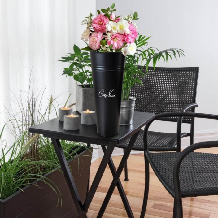 Galvanized Steel Flower Bucket Container Vintage Farmhouses Decoration Rustproof Design For Indoor Outdoor Plant Display