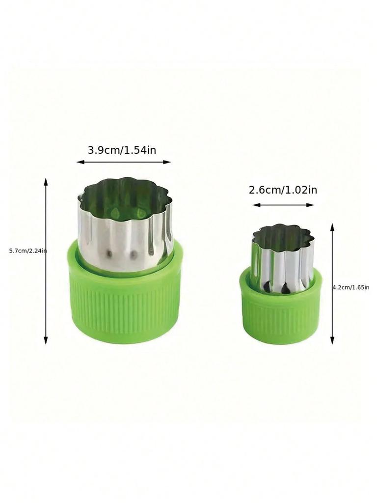 12pcs Vegetable Cutter Set, Stainless Steel Cookie Cutters, Fruit Stamps, Baking Tools, Kitchen Gadgets, Cookware Accessories