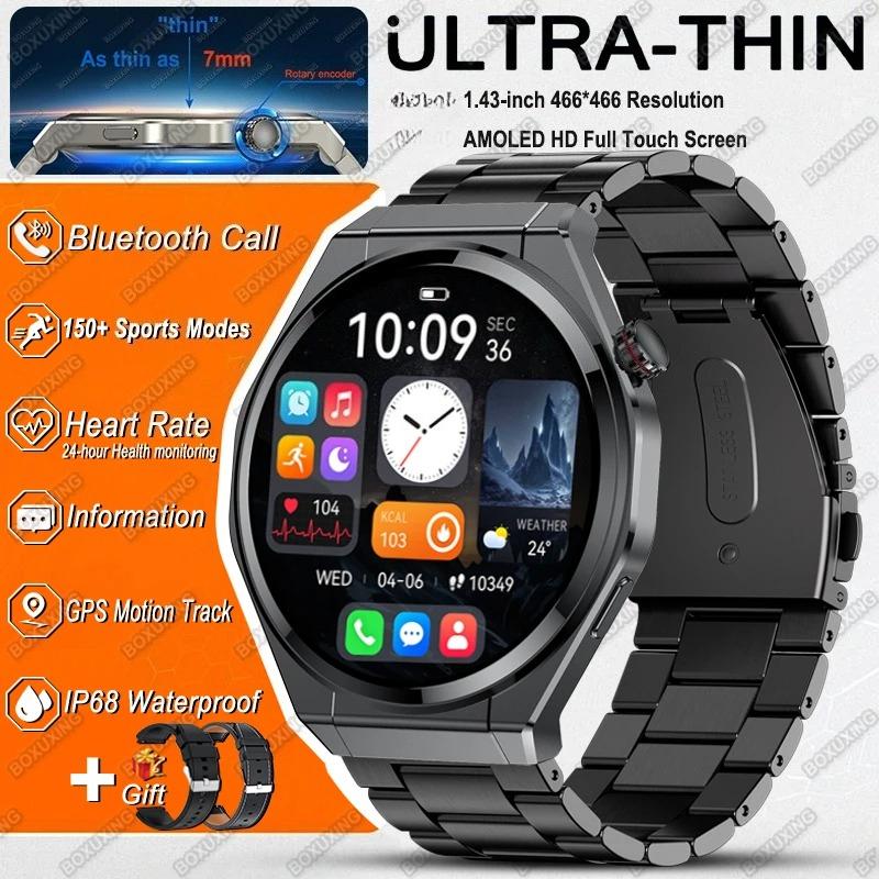 New Ultra Thin Smart Watch Men HD  150+Sports NFC GPS Track IP68 Waterproof Health Monitor Bluetooth Call Smartwatch Woman