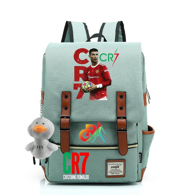 Modischer Anime CR7 Teenager Schüler Schultasche Herren und Damen Freizeit Rucksack