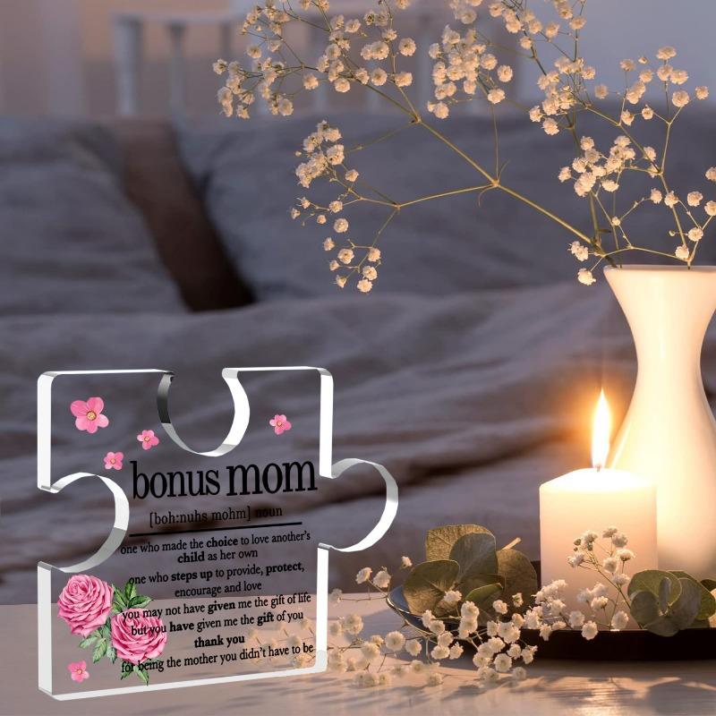 Bonus Mom Appreciation Plaque - Thank You Gift with Photography Utility
