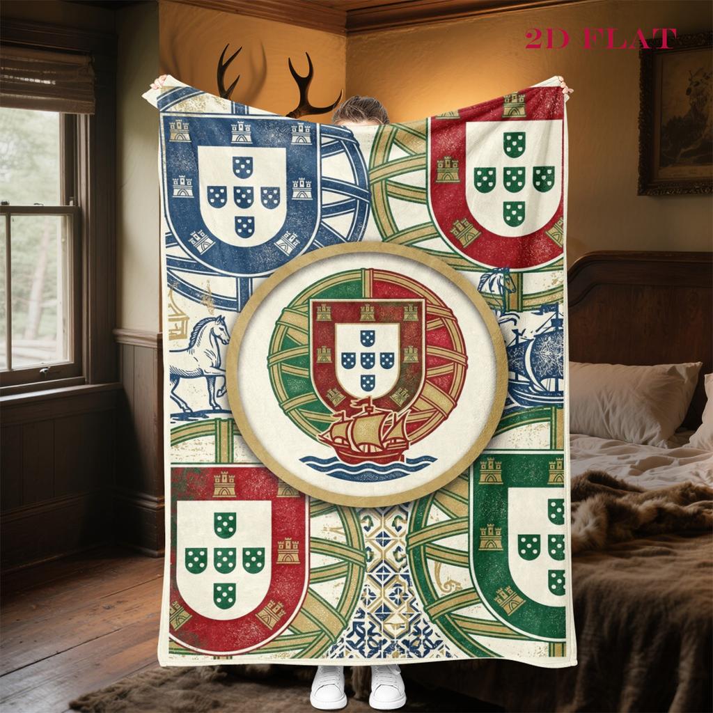 Royal Emblem Heritage blanket sofa blanket blanket Outdoor plush blanket Christmas gifts Nap Blanket