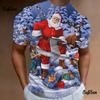 Maglietta da Uomo di Natale Stampa 3d Magliette Estive da Uomo Maniche Corte Top Magliette Abbigliamento Sportivo Casual Quotidiano Street Designer