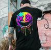 Iridescent Evil Smile Emoji Print Men's Unisex T-Shirt