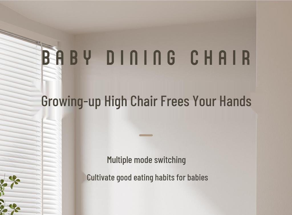 Compact Multi-Functional Baby High Chair: Recline, Fold, and Rock - Portable 2-in-1 Eating and Relaxing Chair for Infants