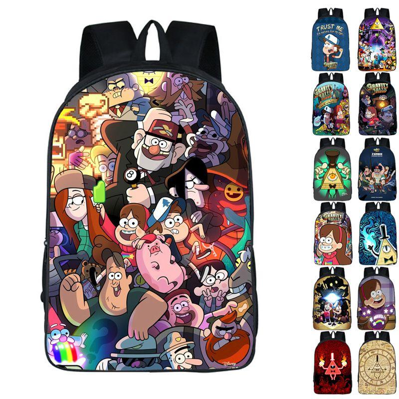 Mochila de Desenho Gravity Falls Com Design Durável e Grande Capacidade Para Estudantes