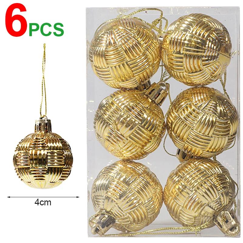 

6 шт./кор. Рождественские шары, украшения, подвески для рождественской елки, украшения для дома, рождественская вечеринка, подарки на Новый год в Навидаде