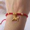 2026 Horse Year Lucky Red Rope Bracelet Chinese Style Zodiac Horse Braided Bracelet Women Fashion Jewelry