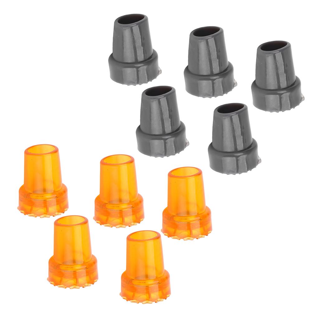 5PCS 22mm Single Angle Cane Tips Imitation Tire Texture Preservative Nonslip Rubber Translucent 7/8i