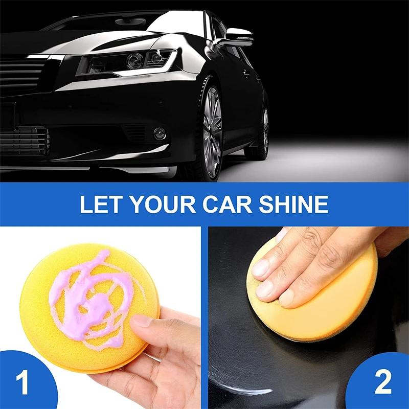 Universal 12Pcs Car Waxing Foam Polish Sponges Applicator Detail Washing Pads Wax Soft Sponge Dust Remove Car Cleaning Tool