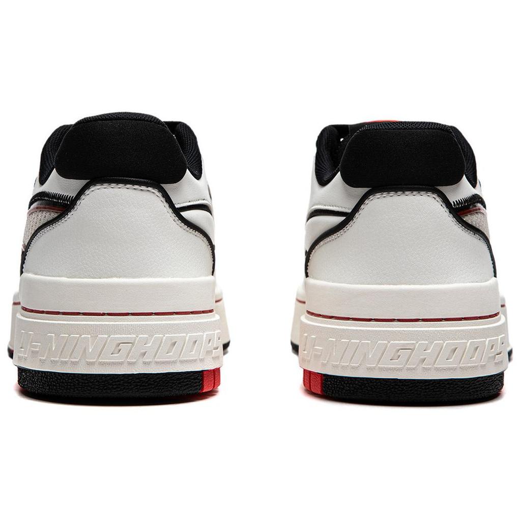 Li Ning Rookie Comfortable Versatile Rebound Non-Slip Shock Absorbing Durable Lightweight Low-Top Skate Shoes Men Sneakers White Red ABCU009-1