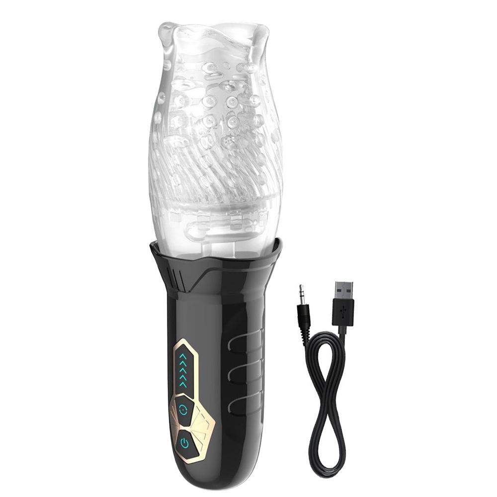 Automatic Male Masturbator Cup Rotation Silicone Vagina Vibrator Masturbation Erotic Sex Toy for Men Mastubator Blowjobs Machine