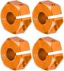 4Pcs 12mm Hex Wheel Hub Adapters – Universal for 1/10 RC Cars HSP Sakura – 7mm Height, Orange