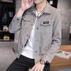 Men's Korean Style Suede Slim-fit Single-breasted Jacket for Spring/Autumn Fashion