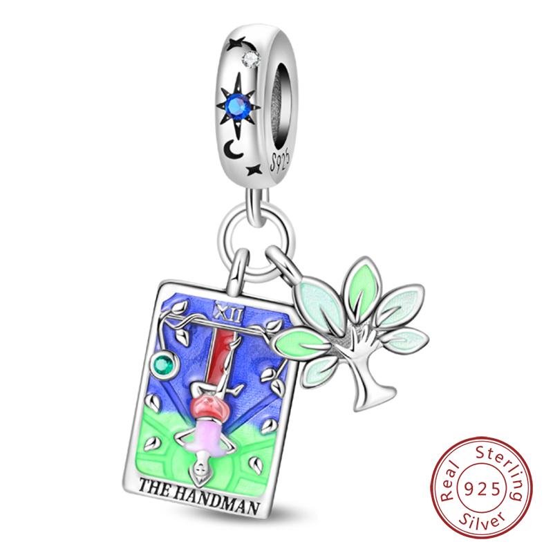 Charms Kupfer Tarotkarte Rad des Schicksals Gerechtigkeit Der Kaiser Anhänger Passend für Armbänder Halskette DIY Schmuck