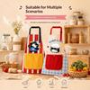 Cute Chef Cat Kitchen Apron Non-Toxic Fabric Adjustable Strap Big Pocket for Parent-Child Cooking Baking
