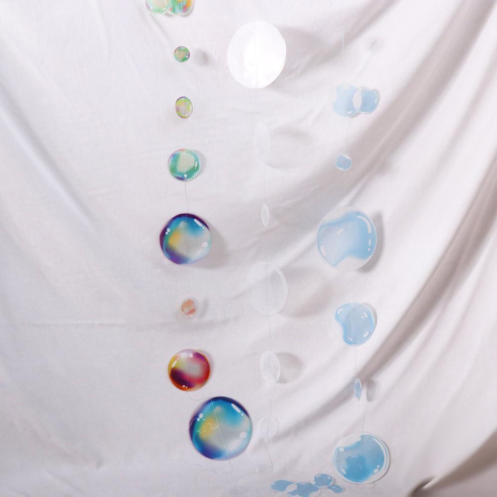 For Party Decor Bubble Paper Skewers Bubble Circle Banner Bubble Ribbon Wall Hanging Garlands