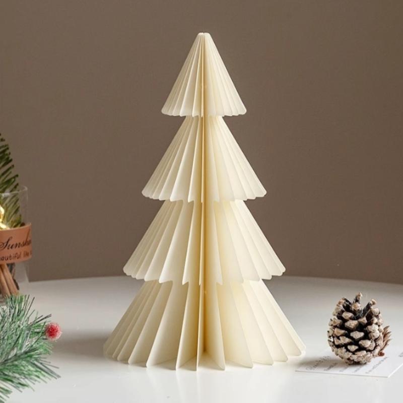 Stor Julgransprydnad 3D Honungskaka Vikbart Papper Julgran Navidad Dekorationer Skrivbord Hängande Juldekor