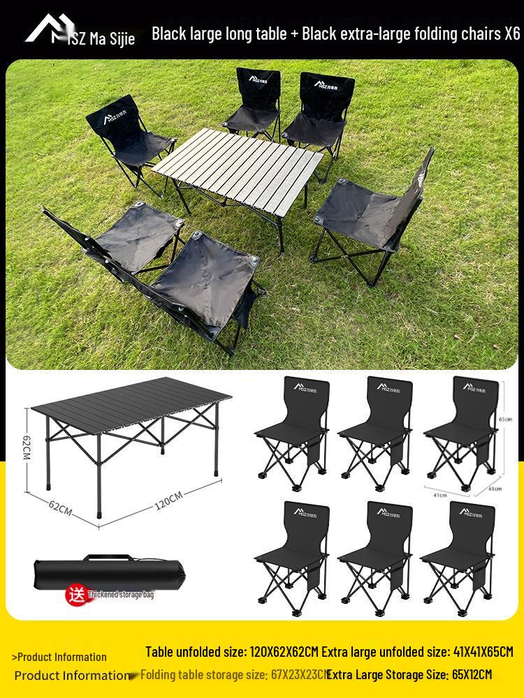 Portable Folding Picnic Table & Chair Set for Camping & Barbecue