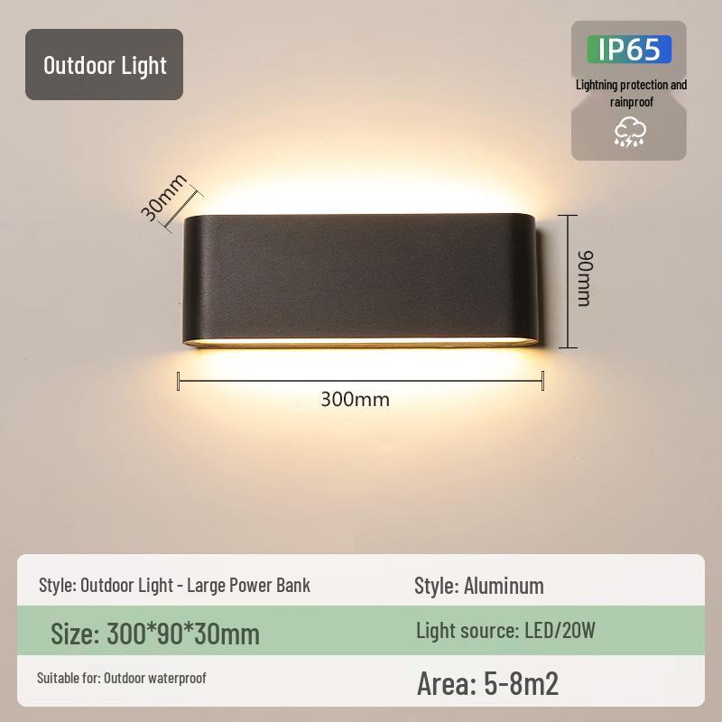 Ultra-thin Modern LED Wall Light: Waterproof Minimalist Fixture for Outdoor, Bedroom, and Living Room.
