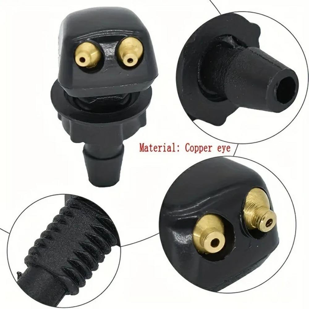 2PCS Universal Front Windshield Washer Wiper Nozzle Jet Sprayer Water Spout Outlet Adjustment Car Spray Nozzle
