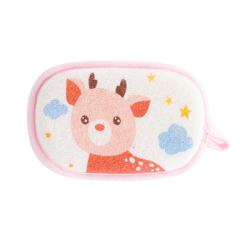 Infant Bath Sponge & Exfoliating Towel - Cartoon Baby Scrubber & Bath Ball