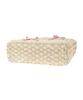 Maison de FLEUR Frill Handle Maize Ribbon Basket Bag In Pink Beige Women's
