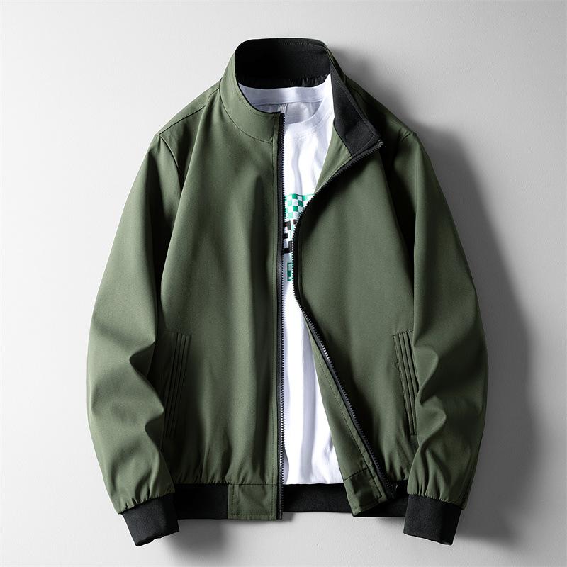 

Men s Jacket Spring and Autumn Korean Version Casual Large Size Hooded Jacket Men s Top 4XL зелений