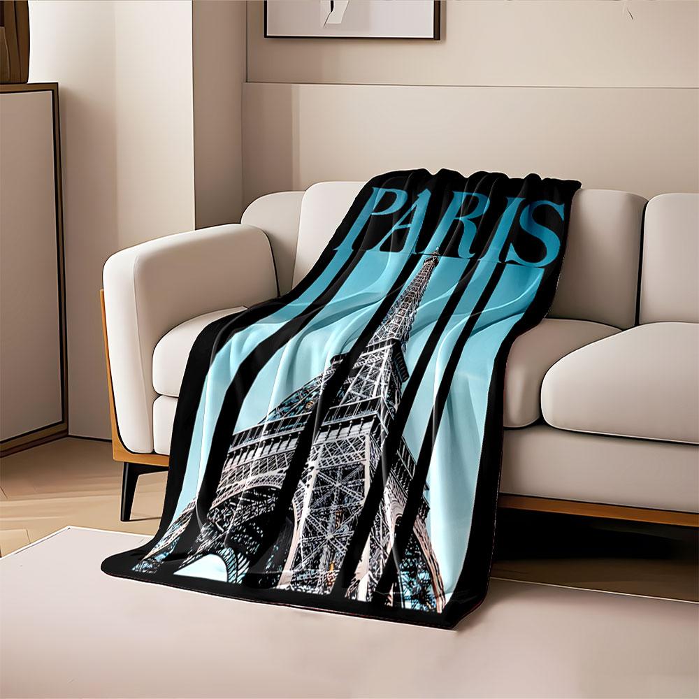 Paris Eiffel Tower Art Blanket for all seasons blanket lunch break throw gift