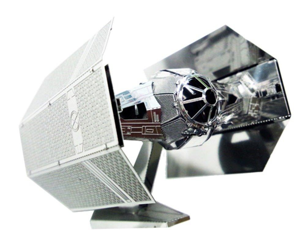 Tenyo Metallic Nano Puzzle Star Wars TIE Advanced X1 (W-MN-009) Stainless Steel, No Glue Required, 0.2m Thickness, Ultra-Precision Laser Cutting,