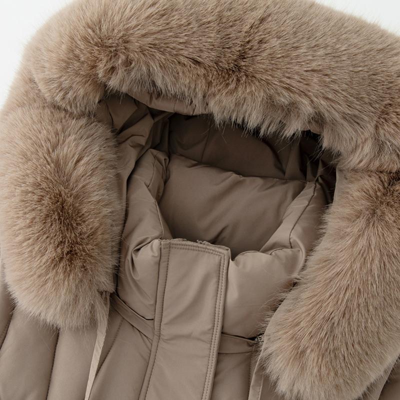 Sleeves Detachable Fashion Woman Winter Coats Hooded Faux Fur Collar Thick Warm Long Parkas Women's Jackets