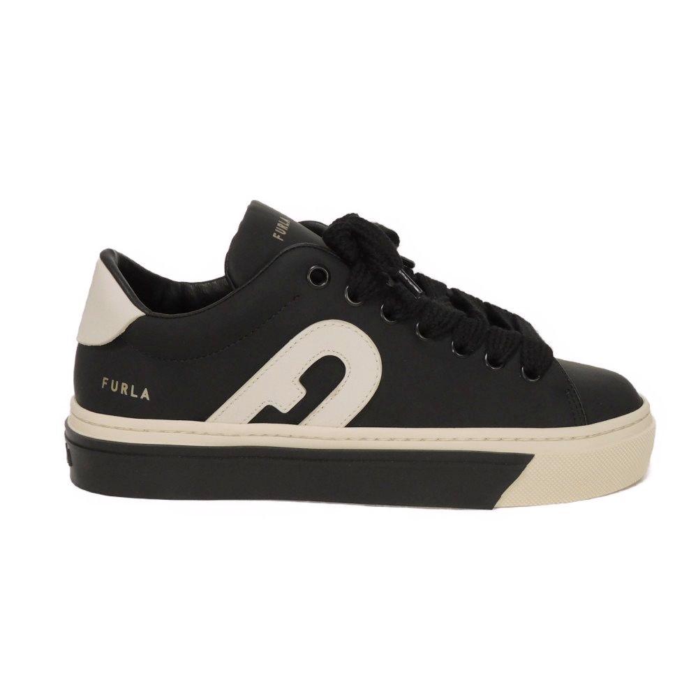 Used Joy Women's Lace-up Shoes (YF42FJO, 36), Rubberized Smooth Calfskin Low-Cut, 7-Eye, 9.1" with Arch Logo, Black