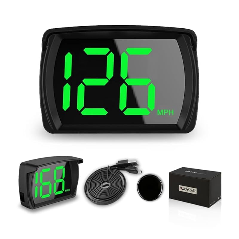Neues Tachometer HUD GPS Digitaler Geschwindigkeitsmesser MPH Speedo Head-Up-Display für Autos LKW, USB-Kabel Plug & Play (Nur G20 Grün)