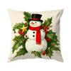 Retro Christmas Theme Pillowcase Printed Polyester 40/45/50Cm Throw Pillowcover Decorative Sofa Cushion Pillowslip Home Decor